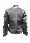 Women's Soft Leather Jacket With Multi Pockets