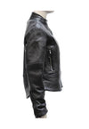 Women's Soft Leather Jacket With Multi Pockets