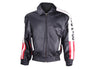 Leather Motorcycle Jacket With Puerto Rico Flag