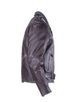 Mens Retro Brown Motorcycle Jacket With Eagle