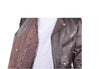 Mens Leather Motorcycle Jacket With Eagle
