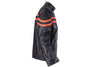 Men Racer Jacket with Orange Stripes