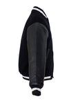 Men's Black & White Varsity Baseball Jacket