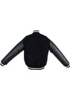Men's Black & White Varsity Baseball Jacket