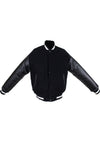 Men's Black & White Varsity Baseball Jacket