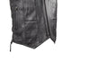 Mens Plain Leather Vest With Gun Pocket