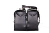 Leather Motorcycle Saddlebag With Light Reflector