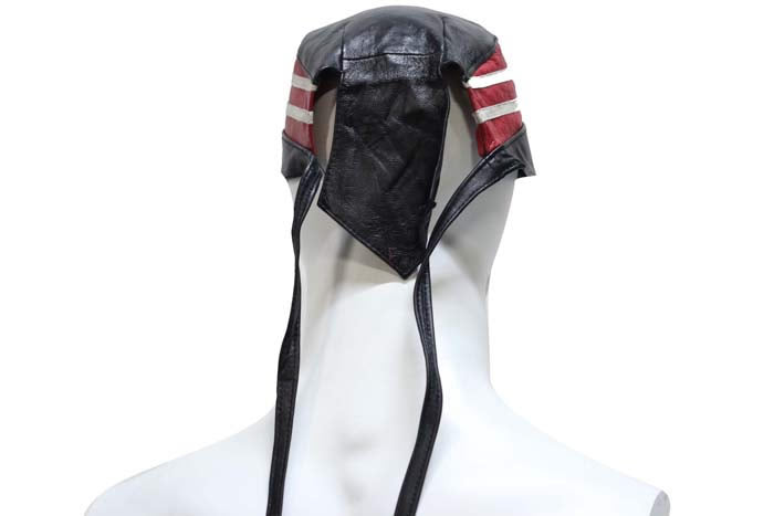 American Flag Leather Skull Cap