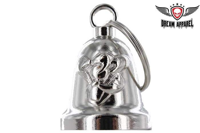 Gripping V-Twin Engine Chrome Motorcycle Bell