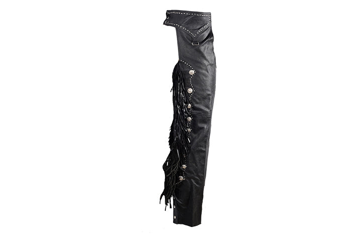 Women's Chaps With Studs, Beads, and Fringe