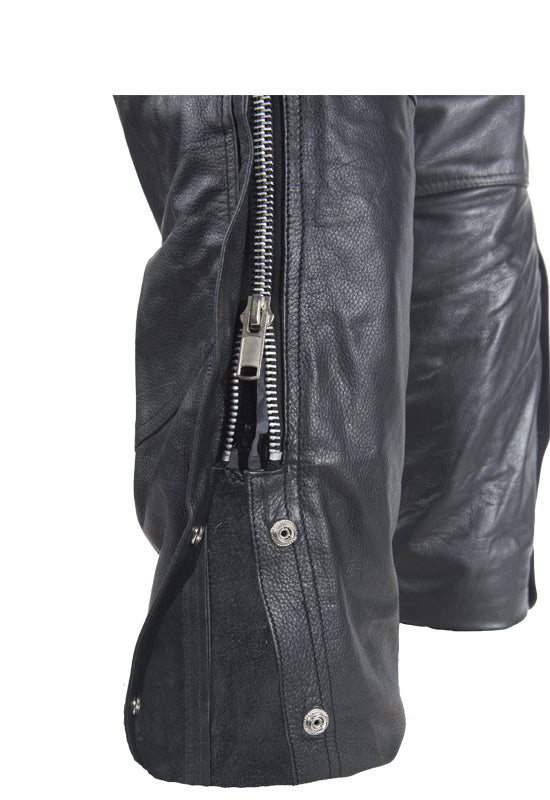 Cowhide Leather Chaps With Mesh Liner