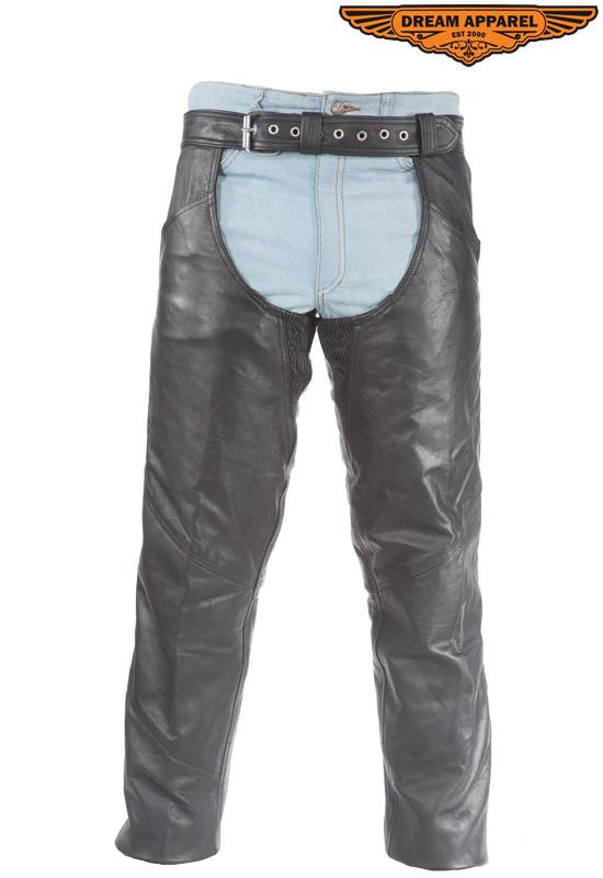 Cowhide Leather Chaps With Mesh Liner