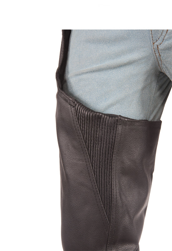 Leather Chaps With Braid