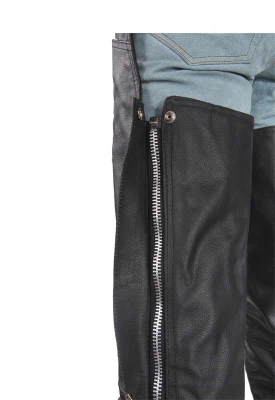 Leather Chaps With Braid