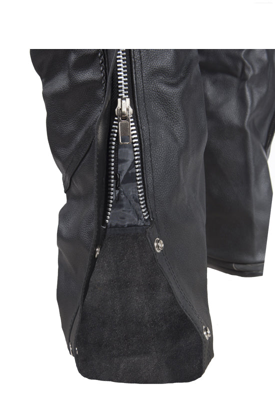 Leather Chaps With Braid