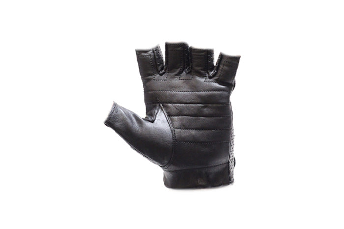 Motorcycle Leather Fingerless Riding Gloves