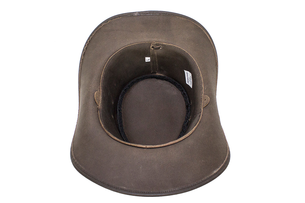 Genuine Black Leather Alligator Hat