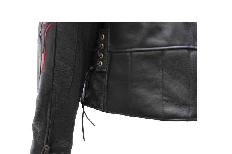 Womens Racer Jacket With Flames