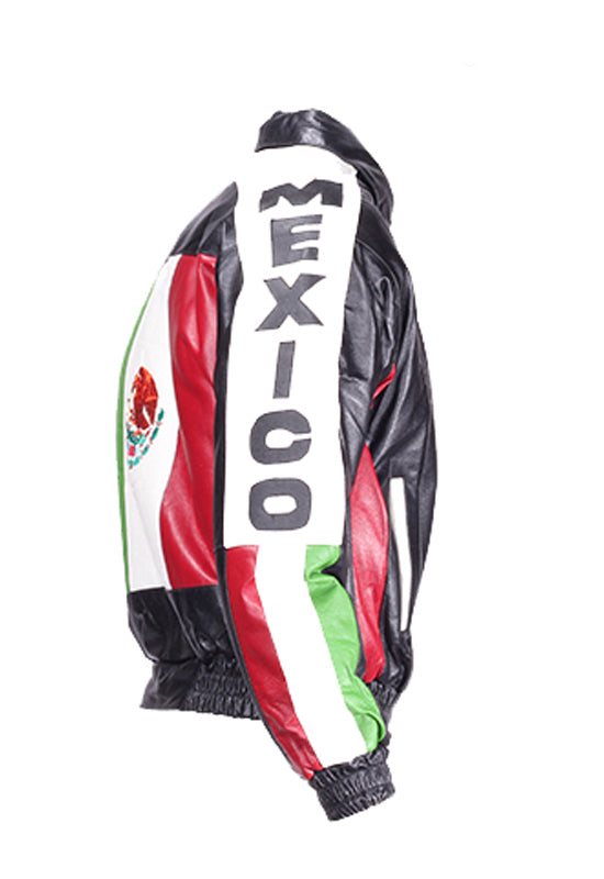Mens Motorcycle Mexico Flag Jacket
