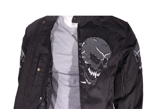 Mens Skull Textile Jacket