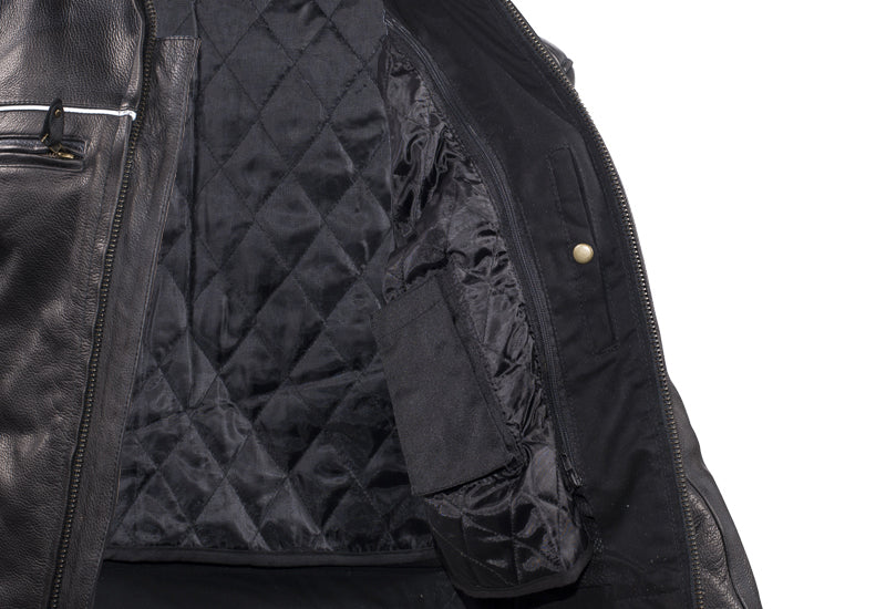 Mens Racer Jacket With Reflective Piping