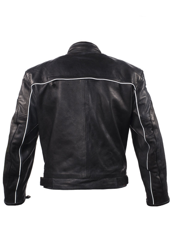 Mens Racer Jacket With Reflective Piping