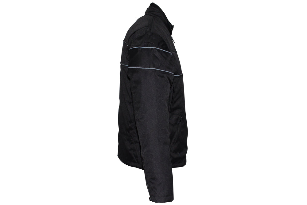 Mens Textile Jacket With Reflective Piping