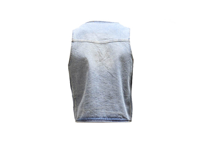 Mens Plain Denim Vest