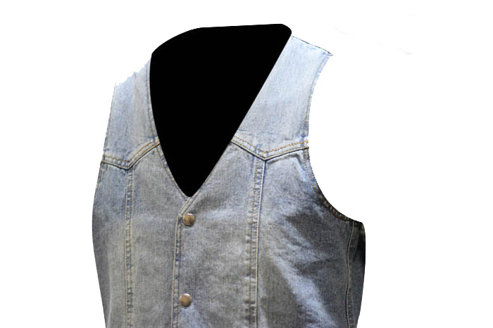 Mens Plain Denim Vest