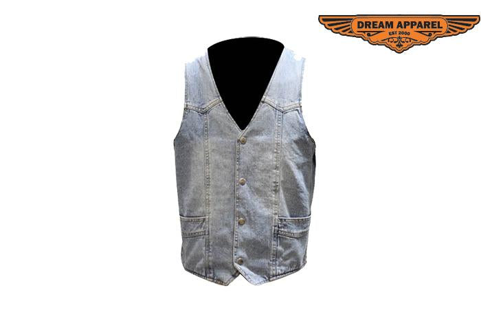 Mens Plain Denim Vest