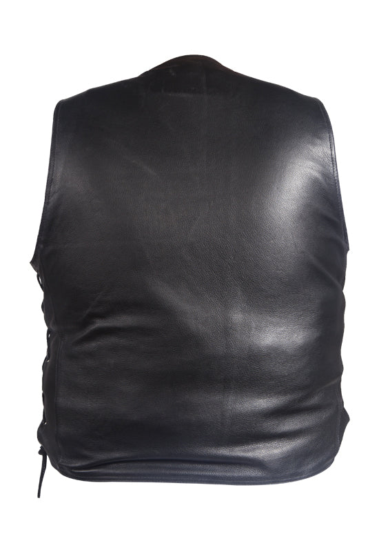 Mens Plain Vest With Side Laces