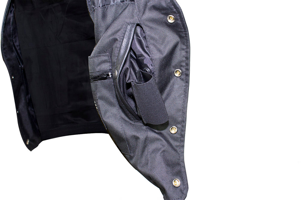 Men's Leather Vest With Buffalo Nickel Snaps