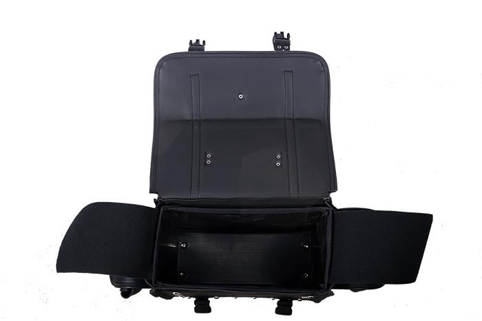 Motorcycle Sissy Bar Bag With Studs & Velcro