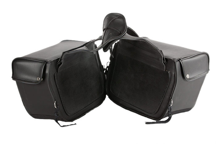 Motorcycle Saddlebag With 4 Tie Down Ribbons