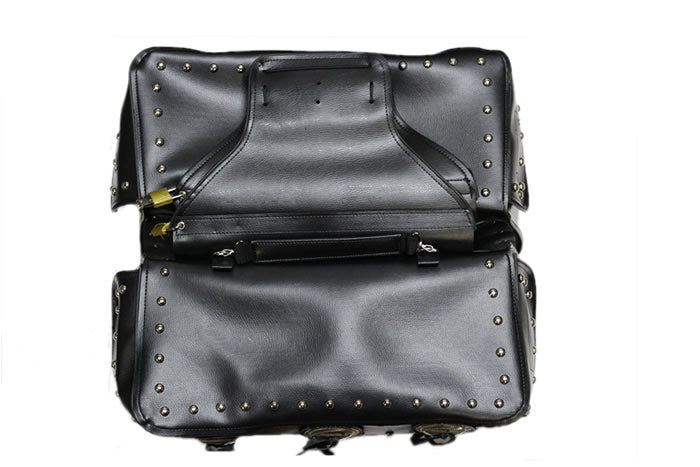 PVC Motorcycle Saddlebag With Studs