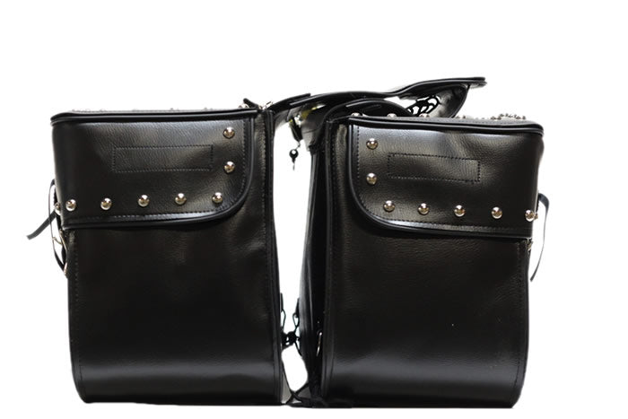PVC Motorcycle Saddlebag With Studs