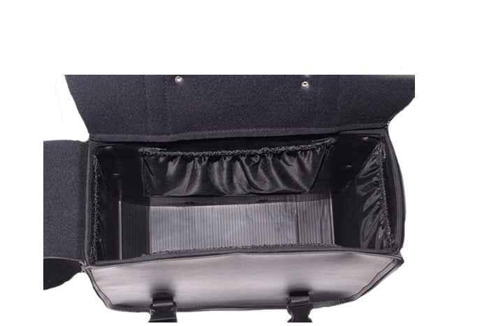 Leather Motorcycle Saddlebag With Light Reflector