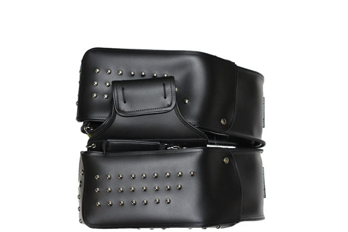 PVC Motorcycle Saddlebag With Studs