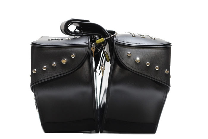 PVC Motorcycle Saddlebag With Studs
