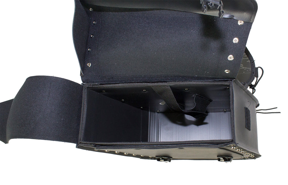 Black Concealed Carry Saddlebag with Studs