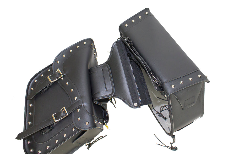 Black Concealed Carry Saddlebag with Studs