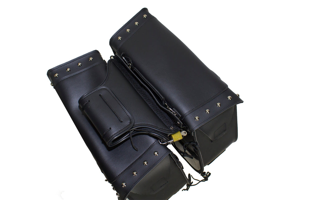 Black Concealed Carry Saddlebag with Studs
