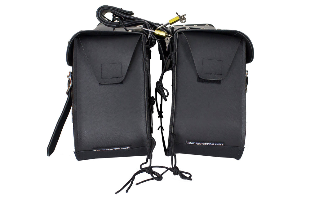 Black Concealed Carry Saddlebag with Studs