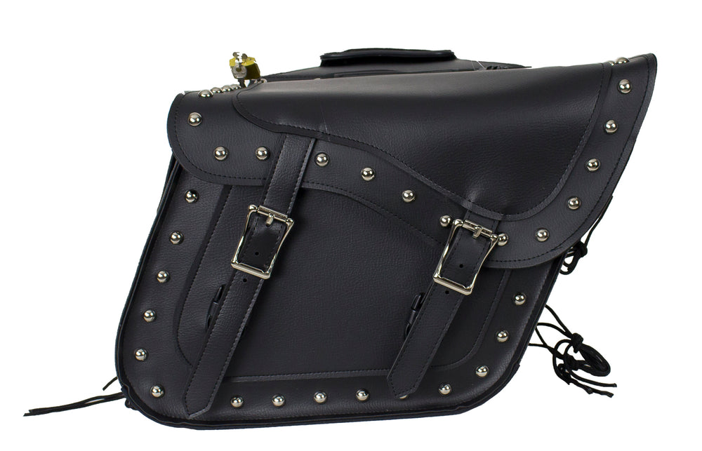 Black Concealed Carry Saddlebag with Studs