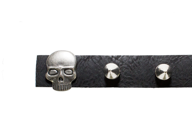 Helmet Spikes With Polished Metallic Skull