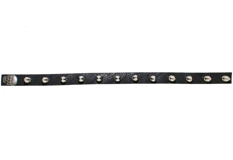 Helmet Spikes With Polished Metallic Skull