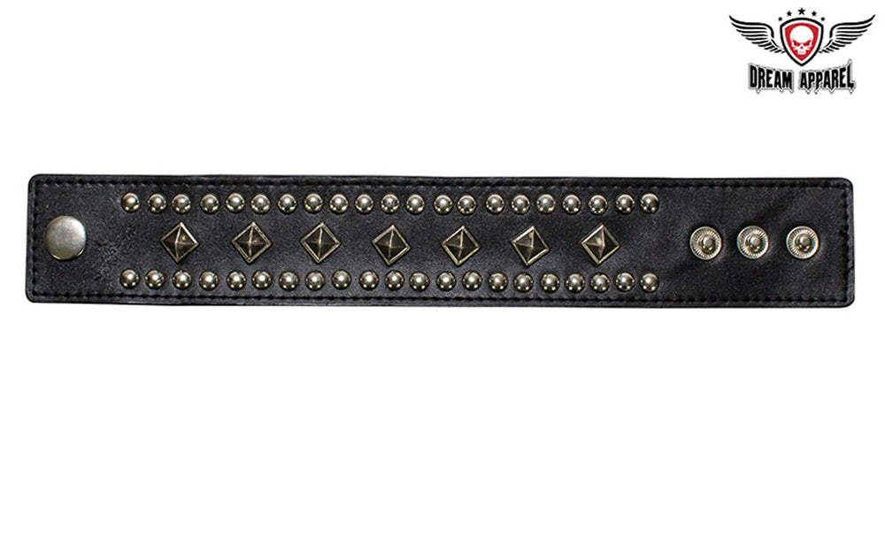 Studded Leather Wristband
